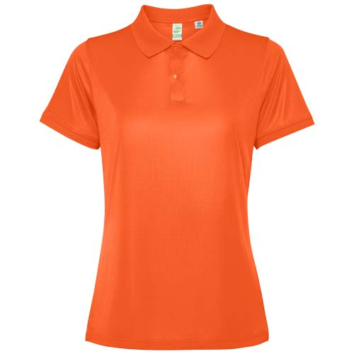 Polo promotionnel femme manches courtes recyclé Tormo ROLY Orange feu